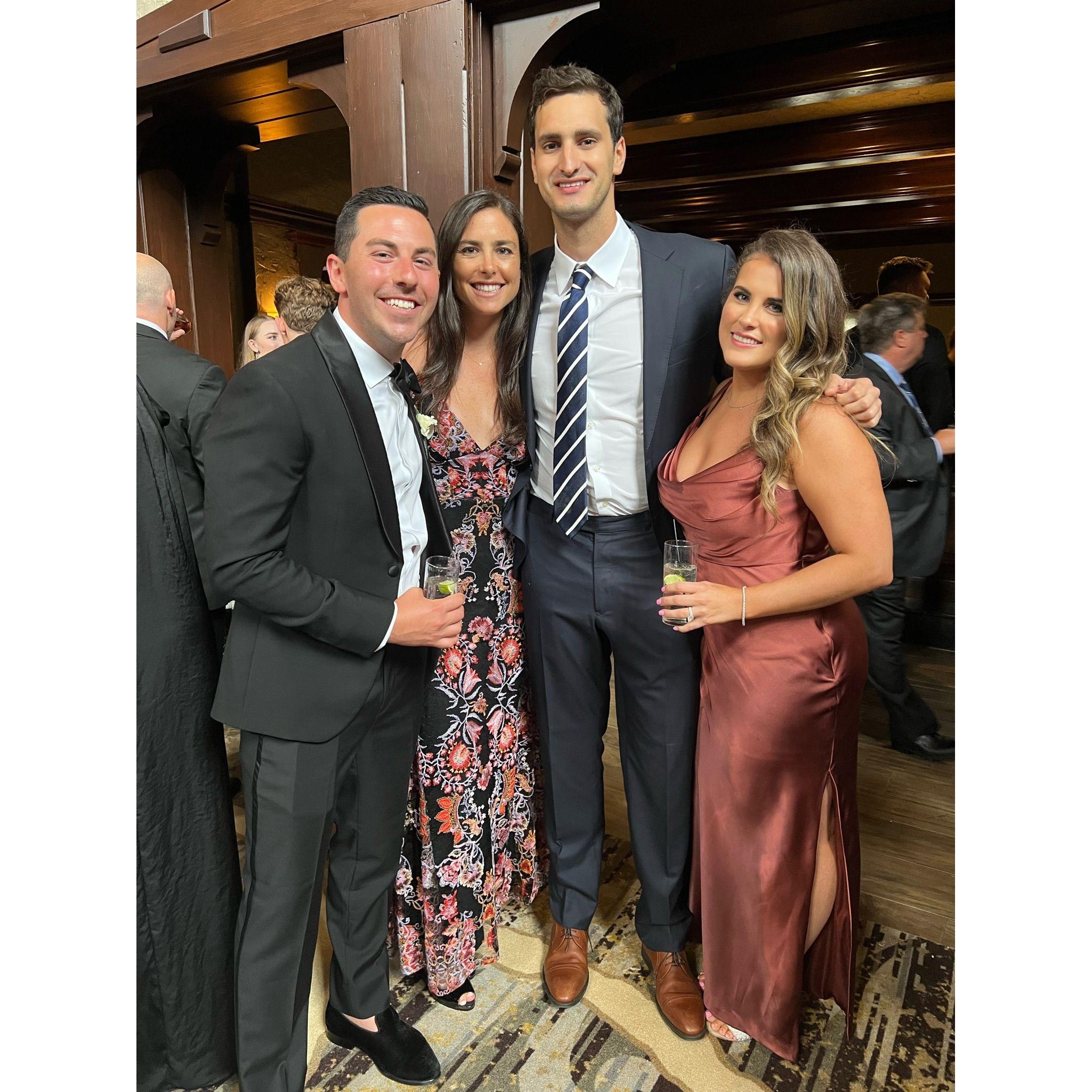 Dancing the night away with Allie's oldest friend, Ashley, and Nathan