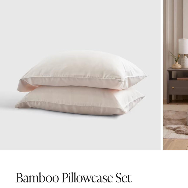 Bamboo Pillowcase Set King SAND