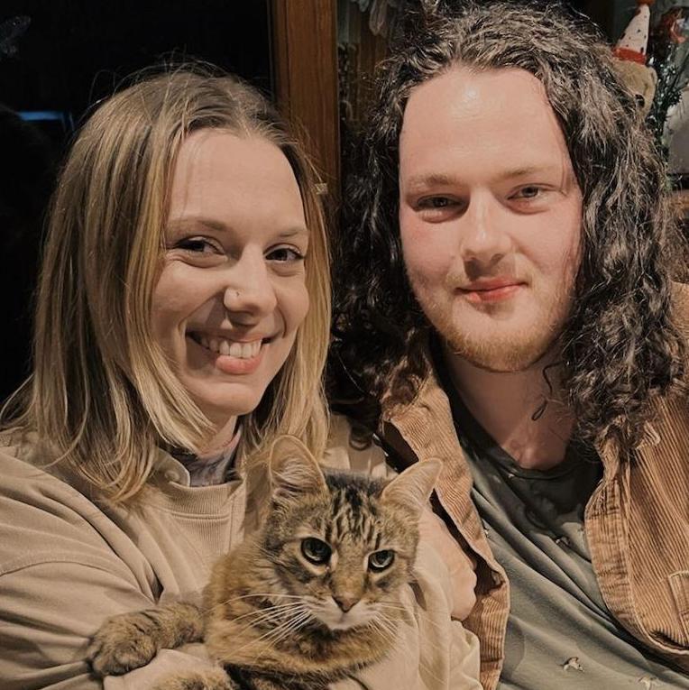 Us and our beloved son, Wolf — rescued by Lauren at age 10. He passed on May 10, 2025, after 15 cherished years. Tyler was not just a stepdad, but the dad who stepped up.