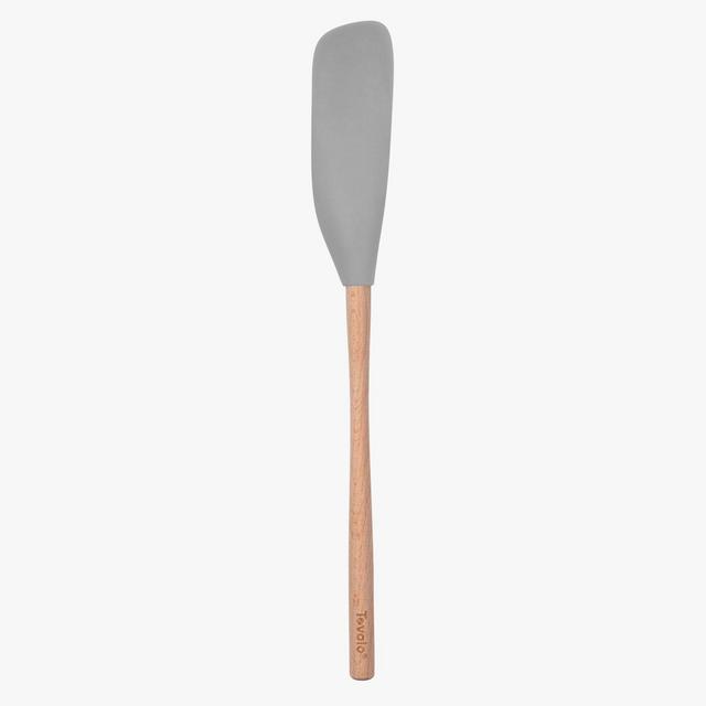 Tovolo Flex-Core Wood Handled Spoonula Oyster Gray