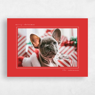 Red Holiday Card - Frost Landscape