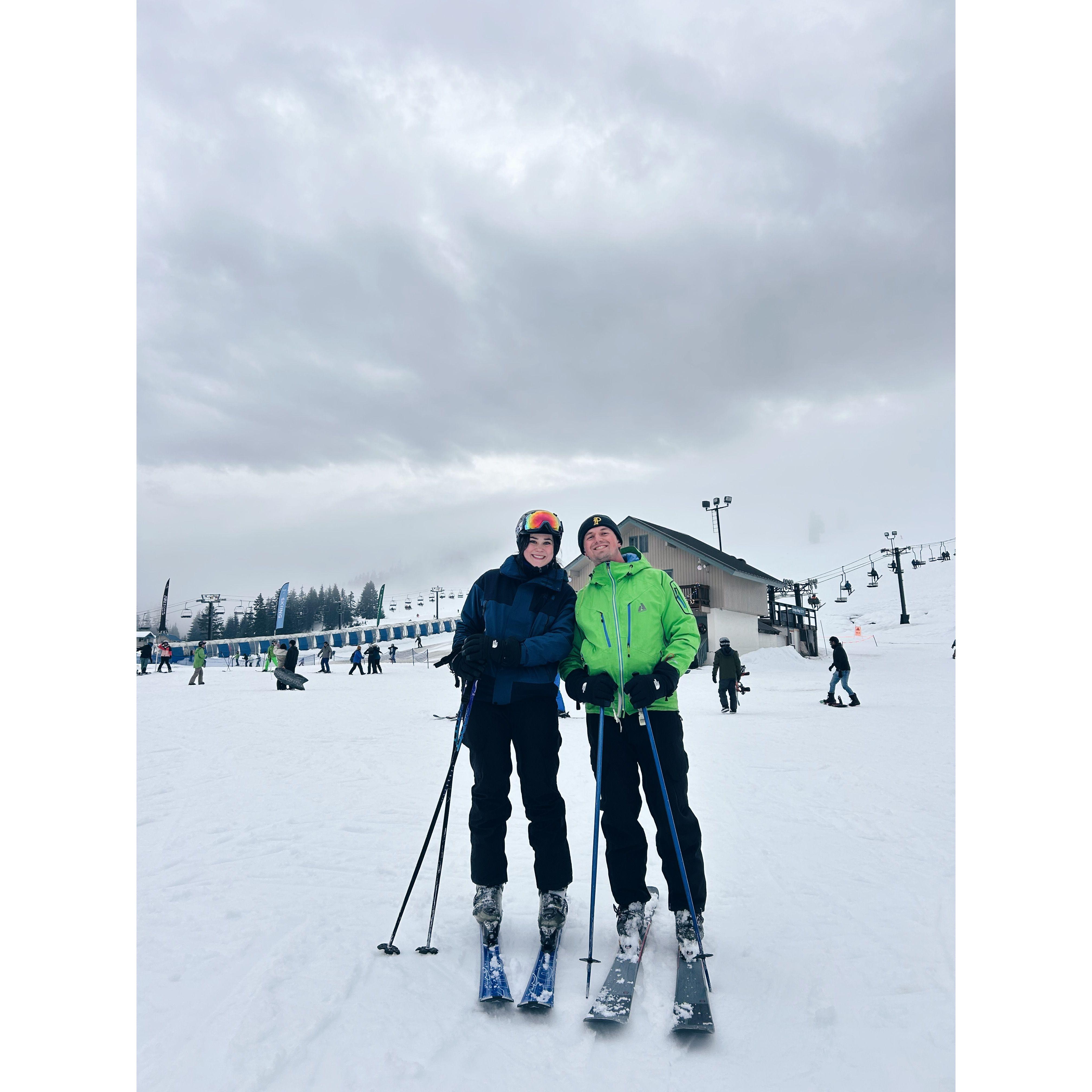 Skiing at Snoqualmie Pass - Grace's first time!