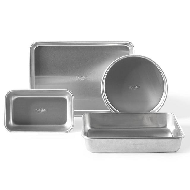 Martha Stewart 4-Piece Non-Stick Aluminum Bakeware Baking Set - Dishwasher Safe