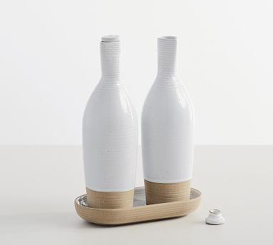 Quinn Handcrafted Stoneware Olive Oil & Vinegar Cruet