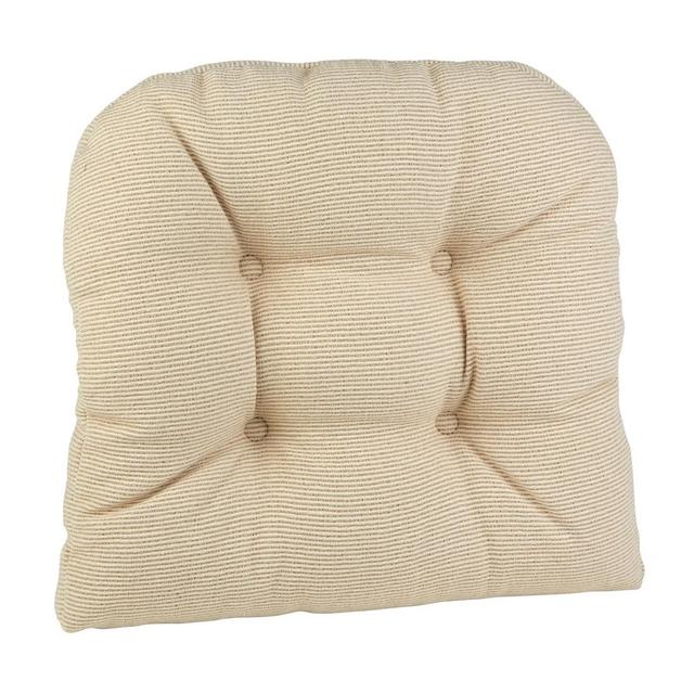Gripper 15" x 15" Non-Slip Saturn Tufted Universal Chair Cushions Set of 2 - Natural Tan