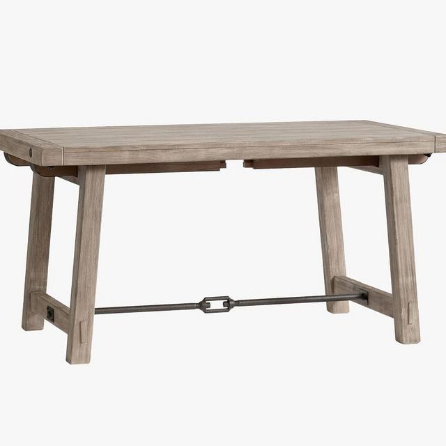 Benchwright Extending Dining Table, Gray Wash, 60"-84"L