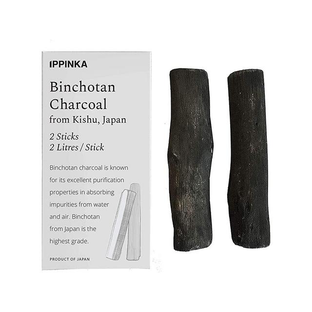 Binchotan Charcoal Sticks from Kishu, Japan - 2 Sticks, 1 Stick Filters Up 2 Litres of Water
