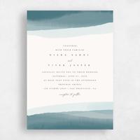 Blue Wedding Invitation - Halloway Classic