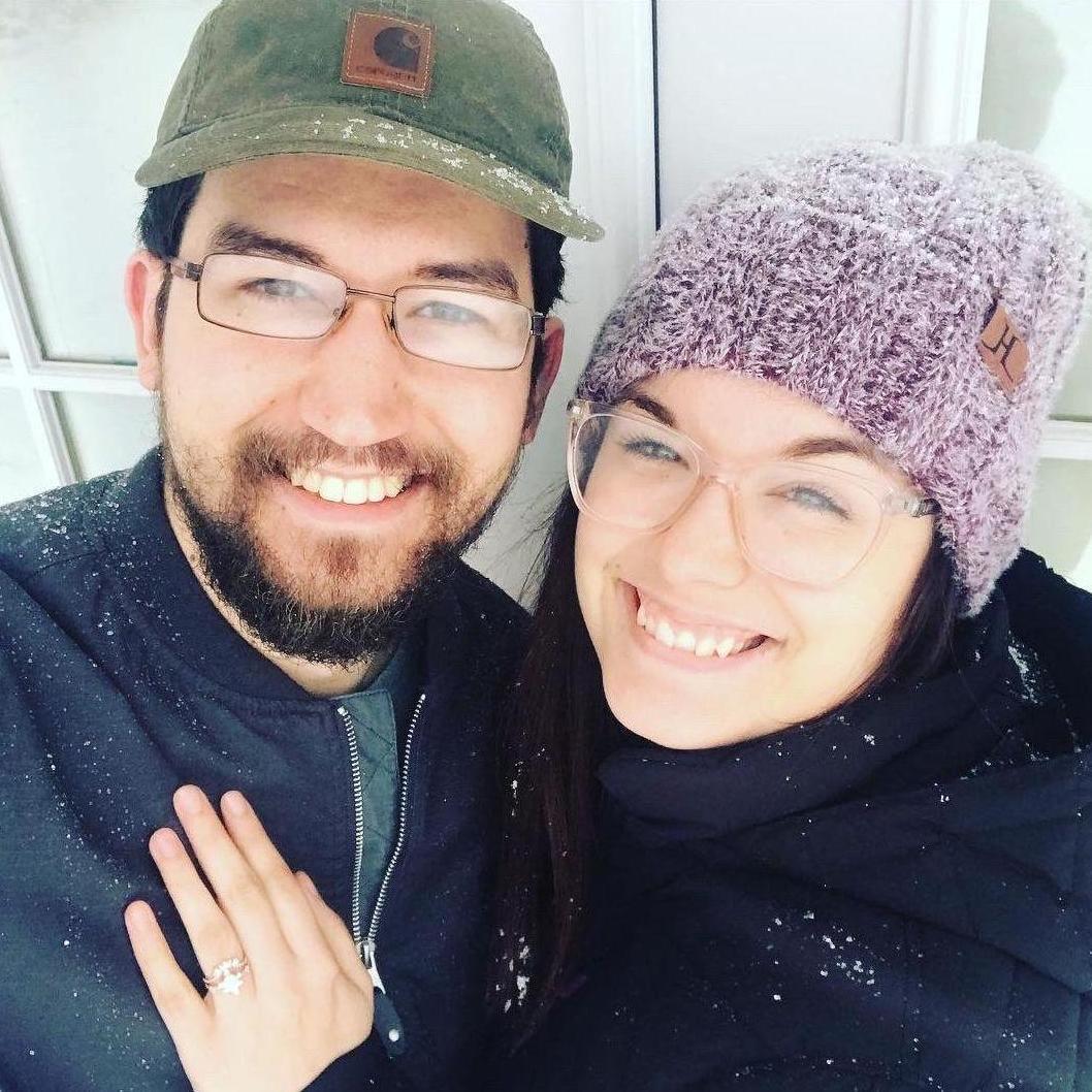The day after we got engaged. Caleb proposed on Christmas Day of 2021.