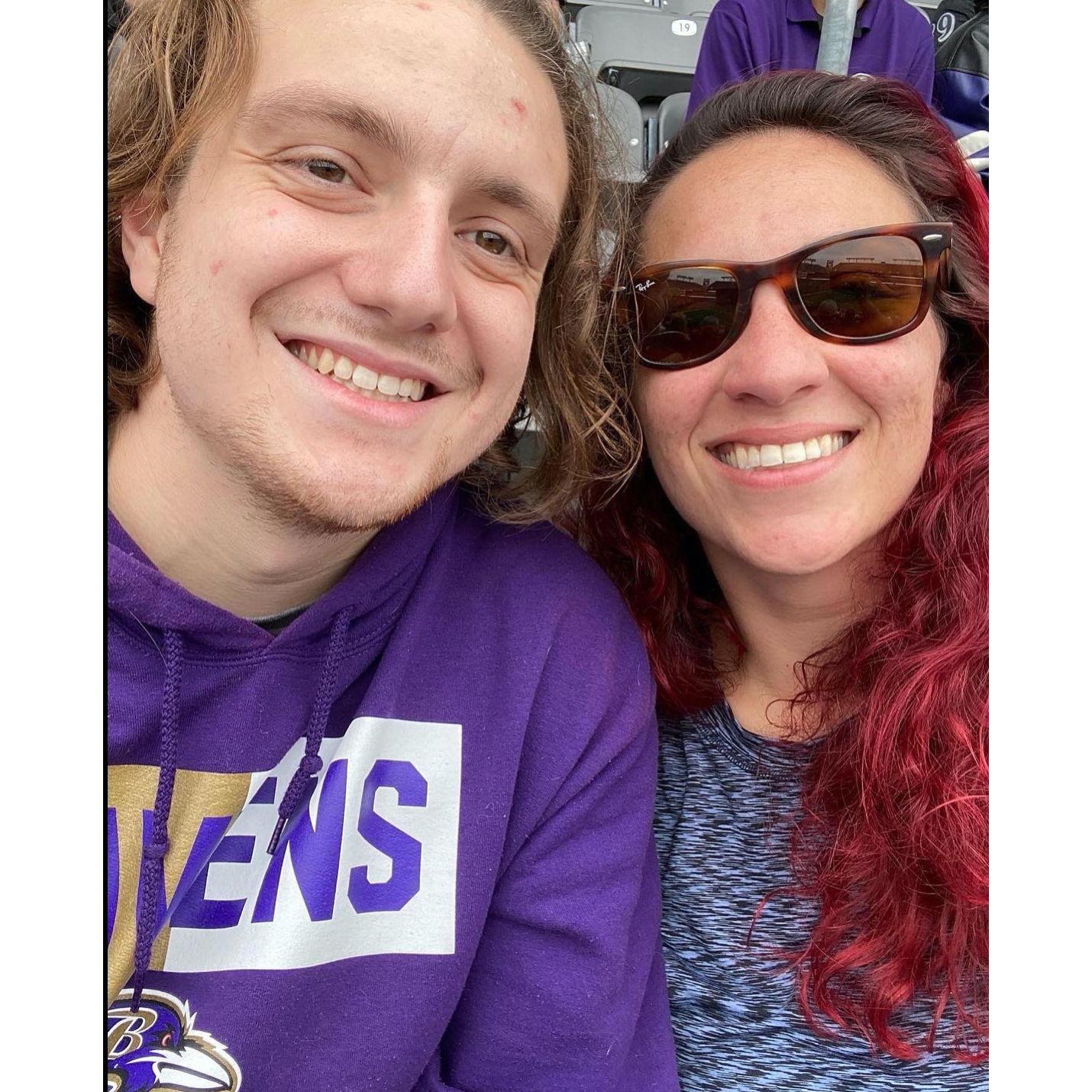 Our first football game together.