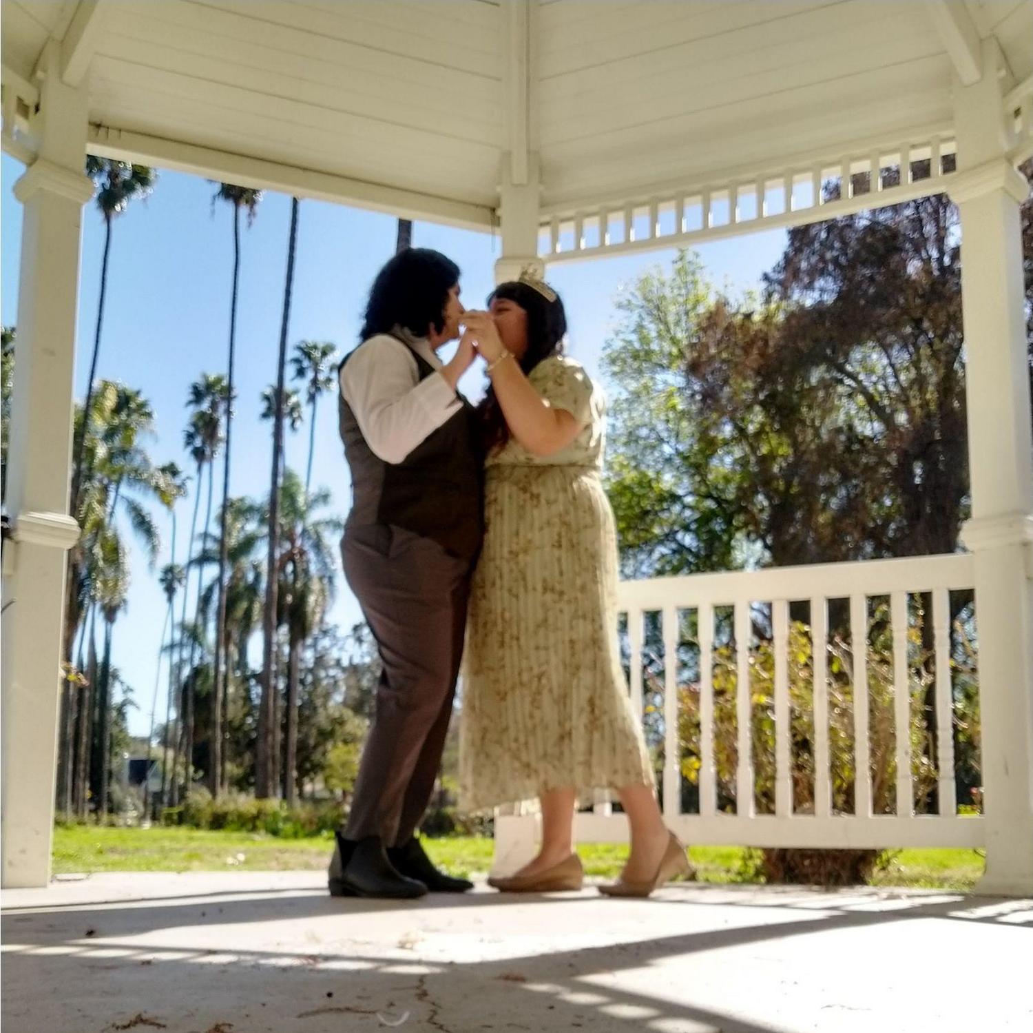 Our first dance under a gazebo~