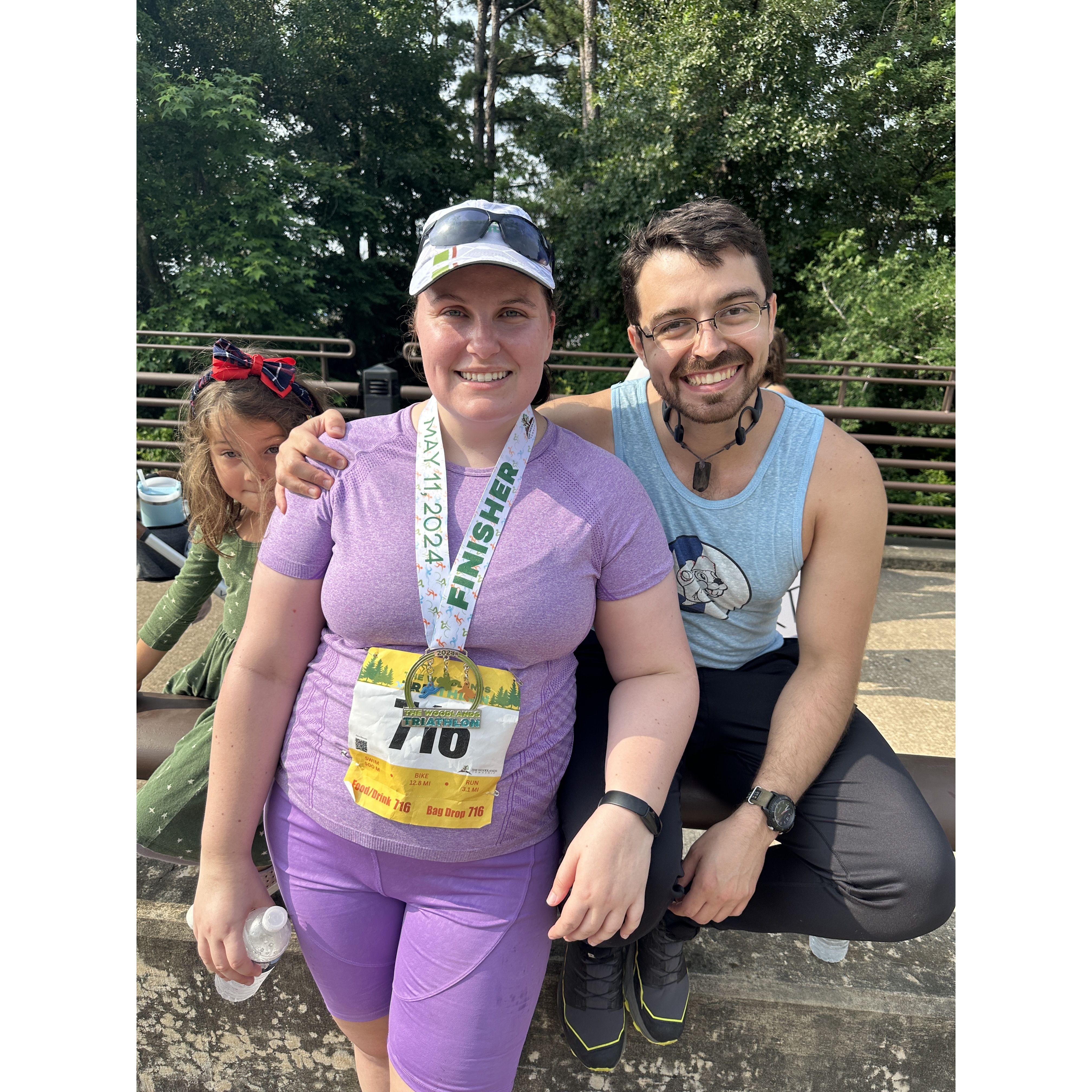Camille's first triathlon!