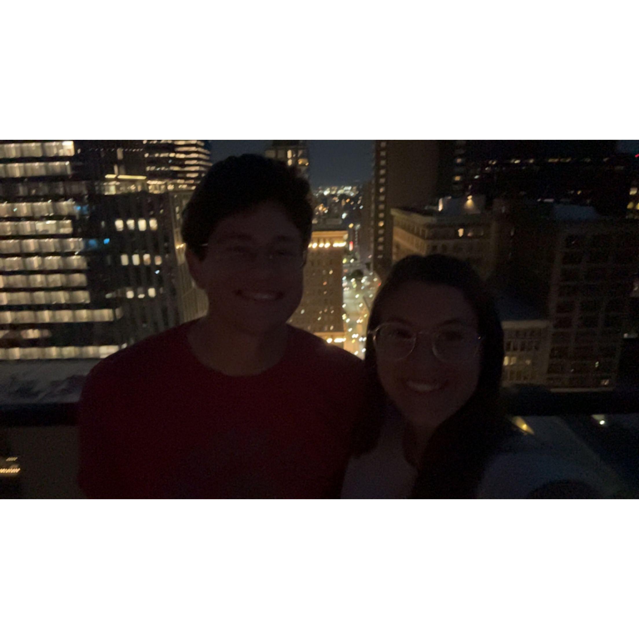 Enjoying the views from our apartment, all settled in!
