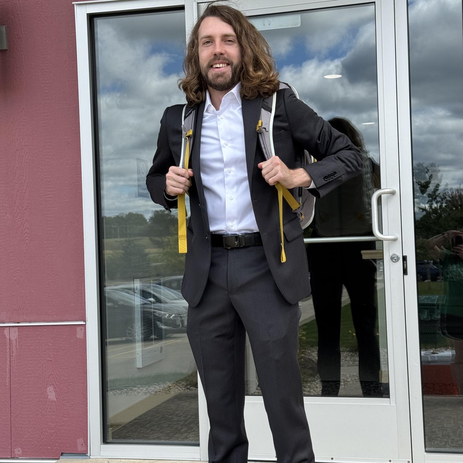 Brady on his way to his bachelor party in LaCrosse :D
