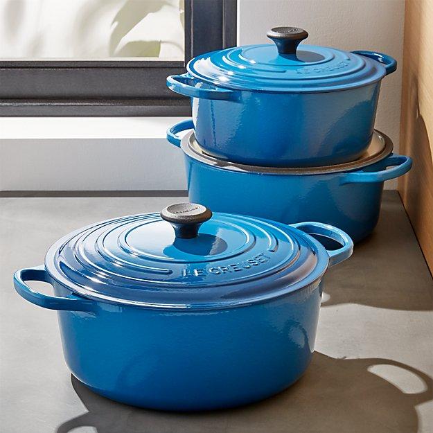 Le Creuset ® Signature 5.5qt Round Marseille Blue Dutch Oven