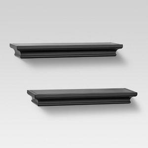 2ct Traditional Shelves Black 15.75" - Threshold™