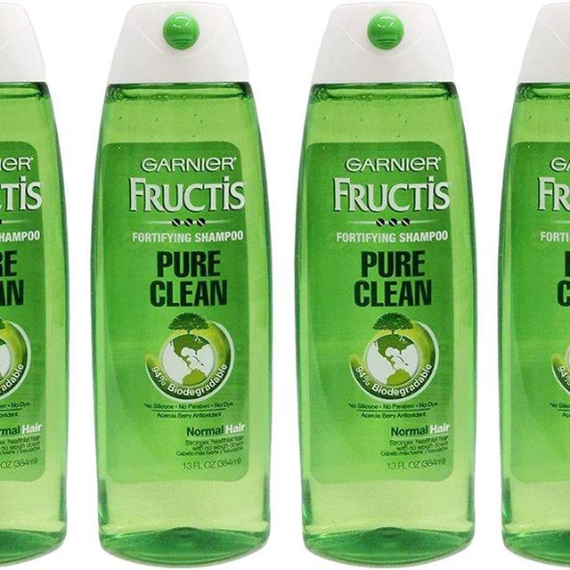 Garnier Fructis Hair Care Pure Clean Shampoo, 13 Fluid Ounce (Pack of 4)