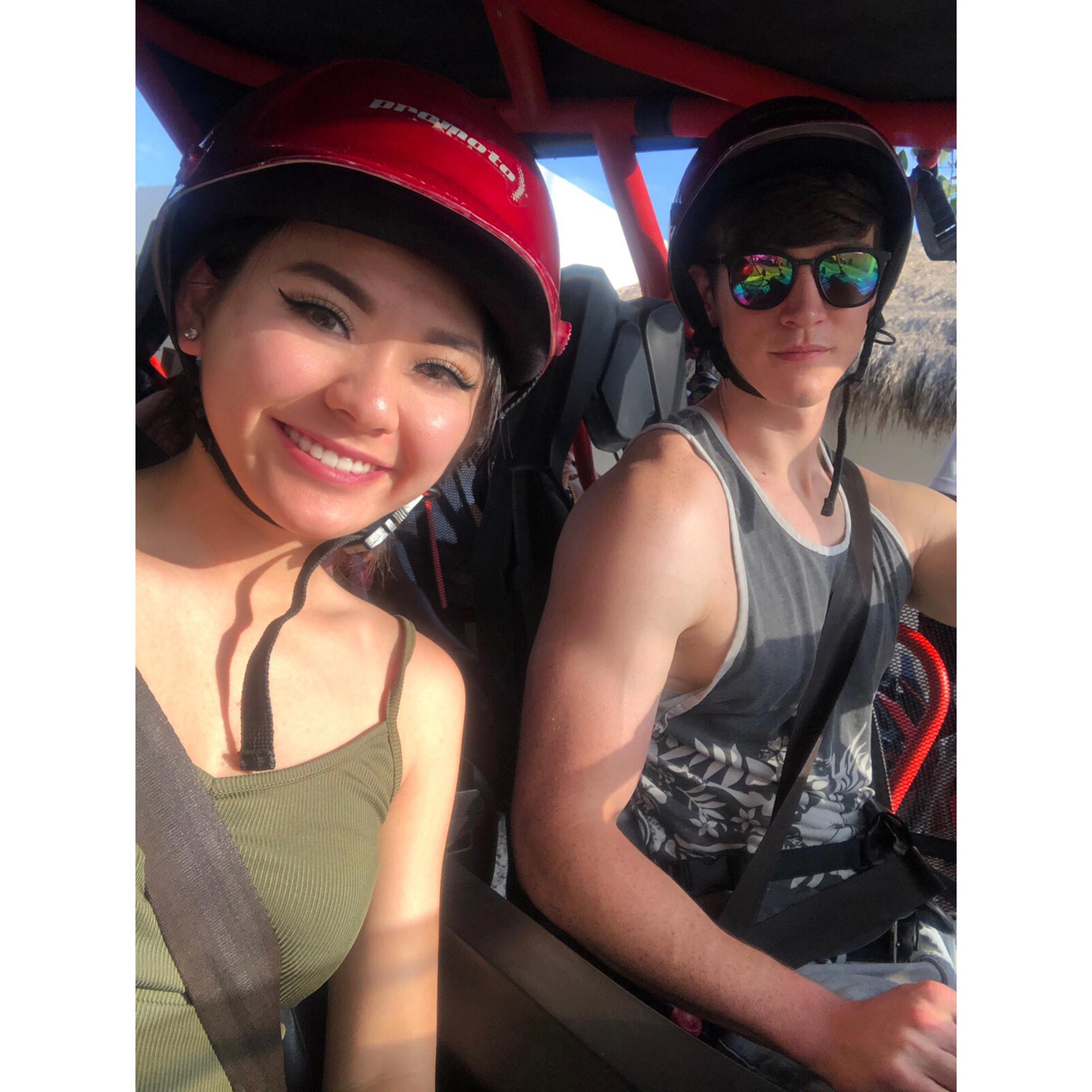 We went off on ATVs through the jungle side of Cozumel