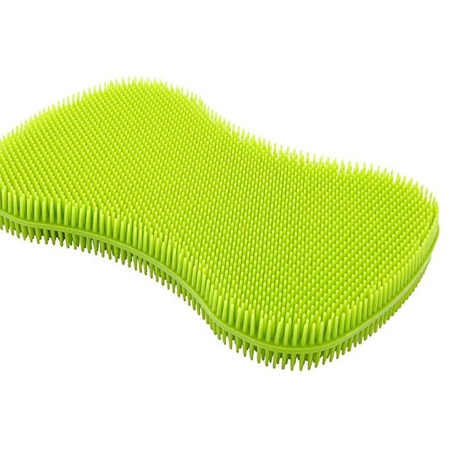 Kuhn Rikon Stay Clean Silicone Scrubber, Green