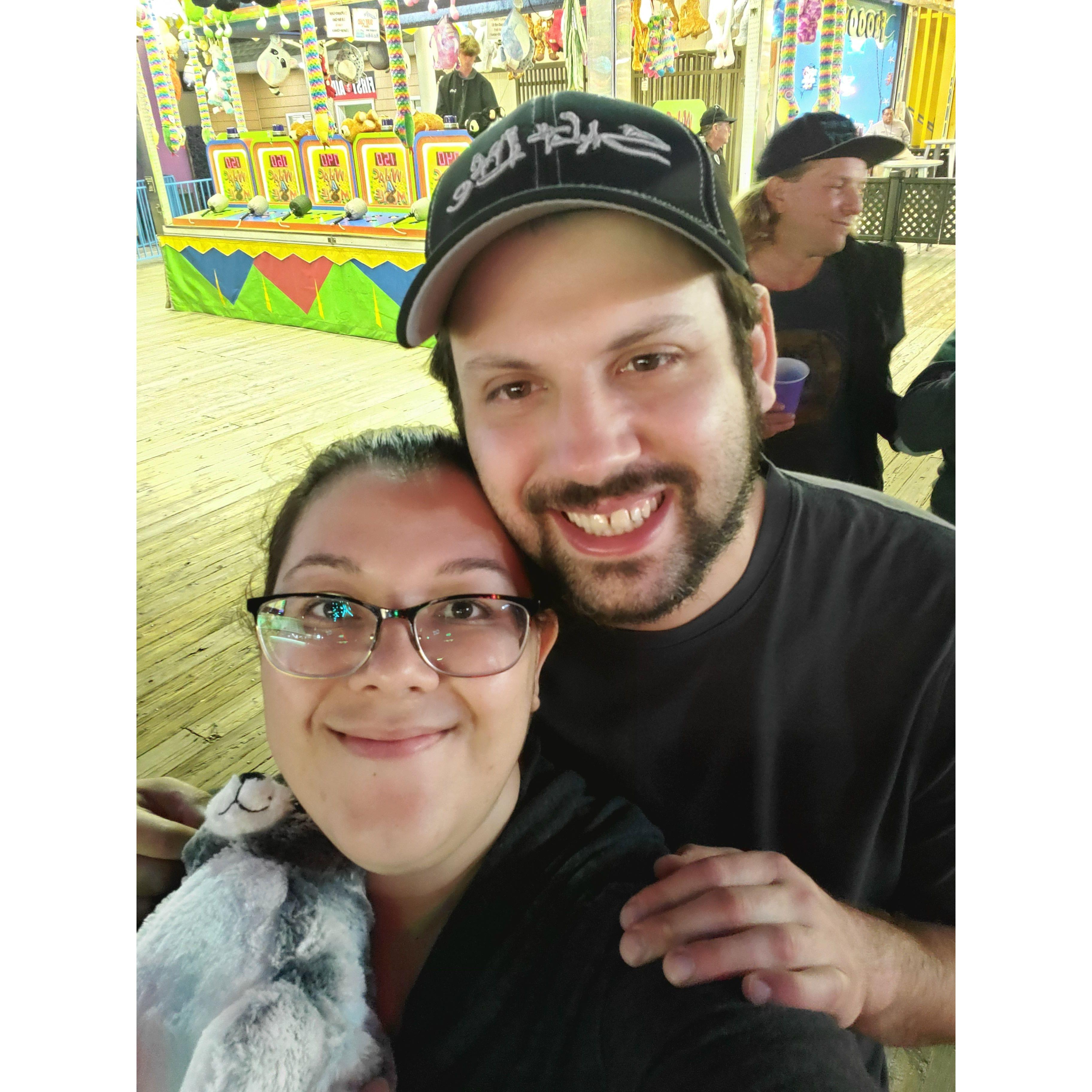 Fun times at the Jersey Shore, never leave without winning a stuffed animal for the bride to be!