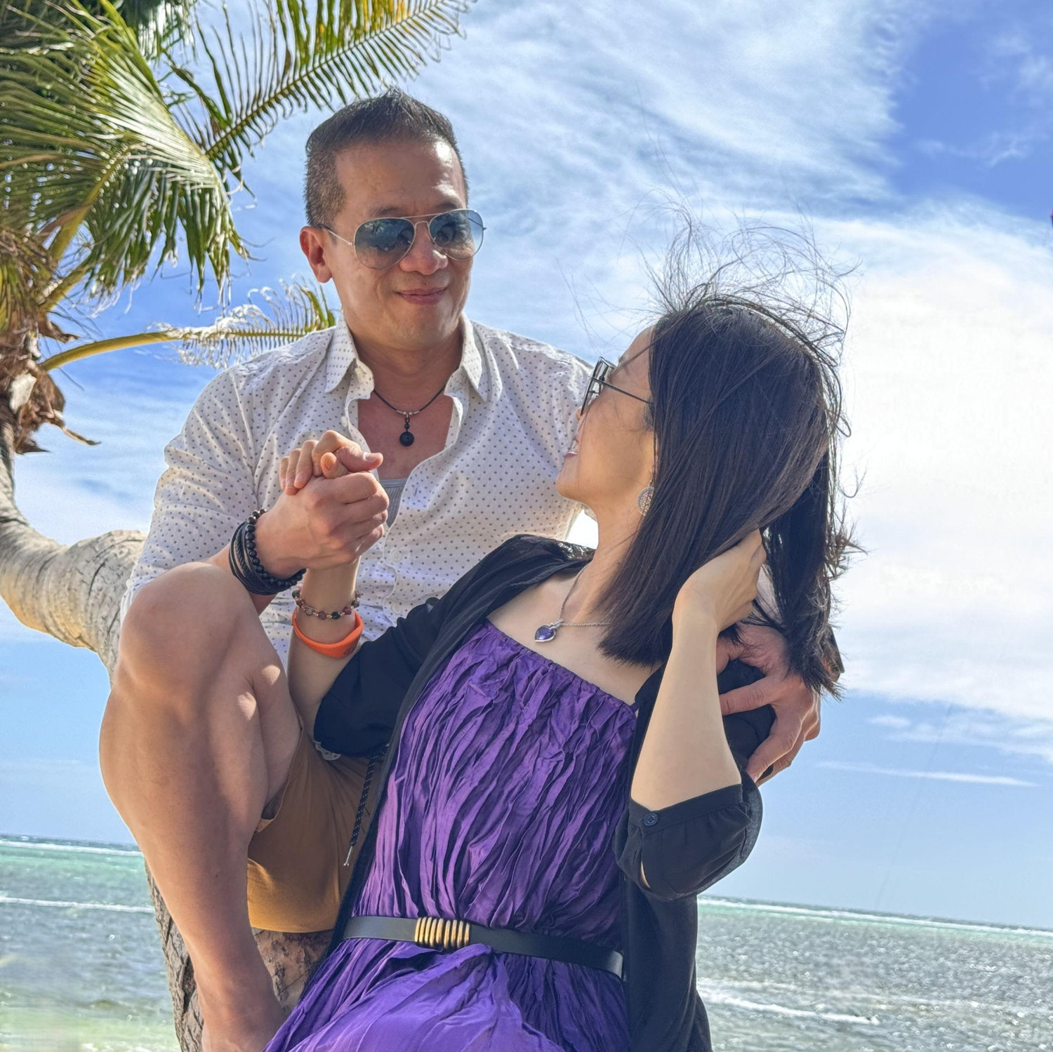 Enjoying the beautiful day together in Boracay Island, Philippines.