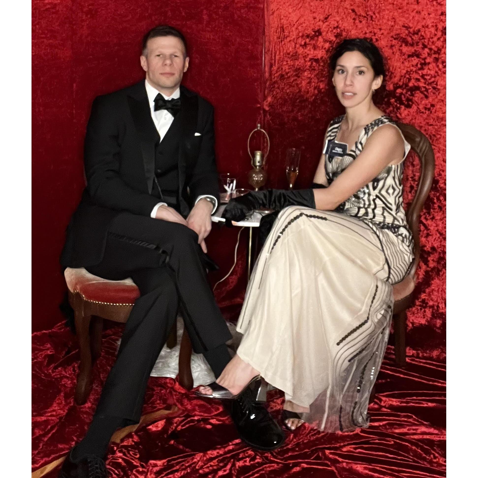 1920s Murder Mystery party.
