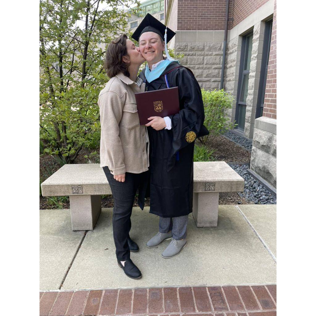 Michelle finished her master's degree in the spring of 2023, with a lot of credit to Robin's support.