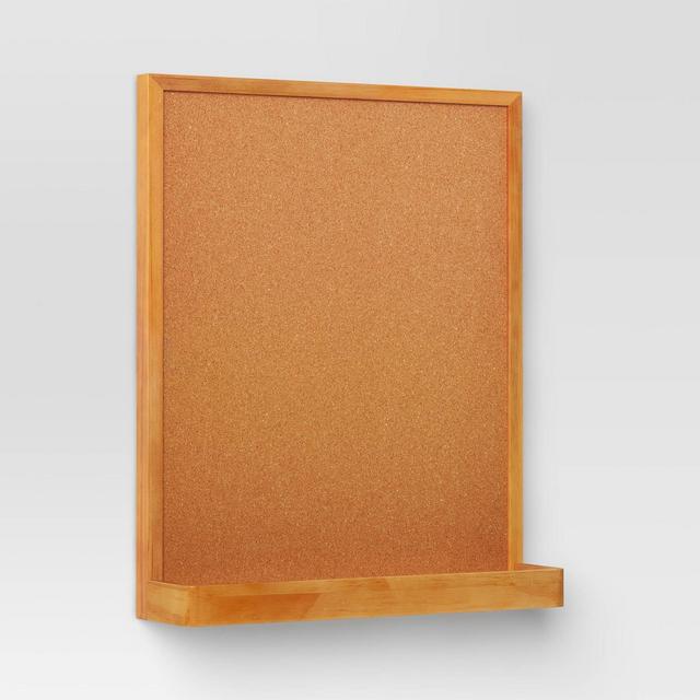 17"x20" Memo Board with Shelf Brown - Threshold™