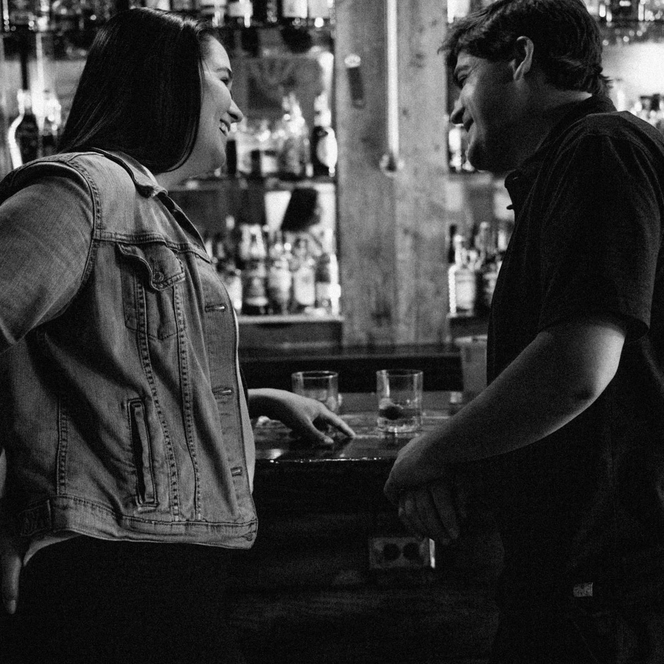 Sipping on an Old Fashioned or two at the Whiskey Bar...just like our first date!