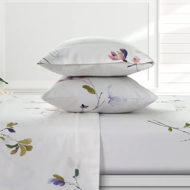 Tribeca Living Queen Selena 300 Thread Count Organic Cotton Extra Deep Pocket Sheet Set: Sateen Weave, OEKO-TEX Certified
