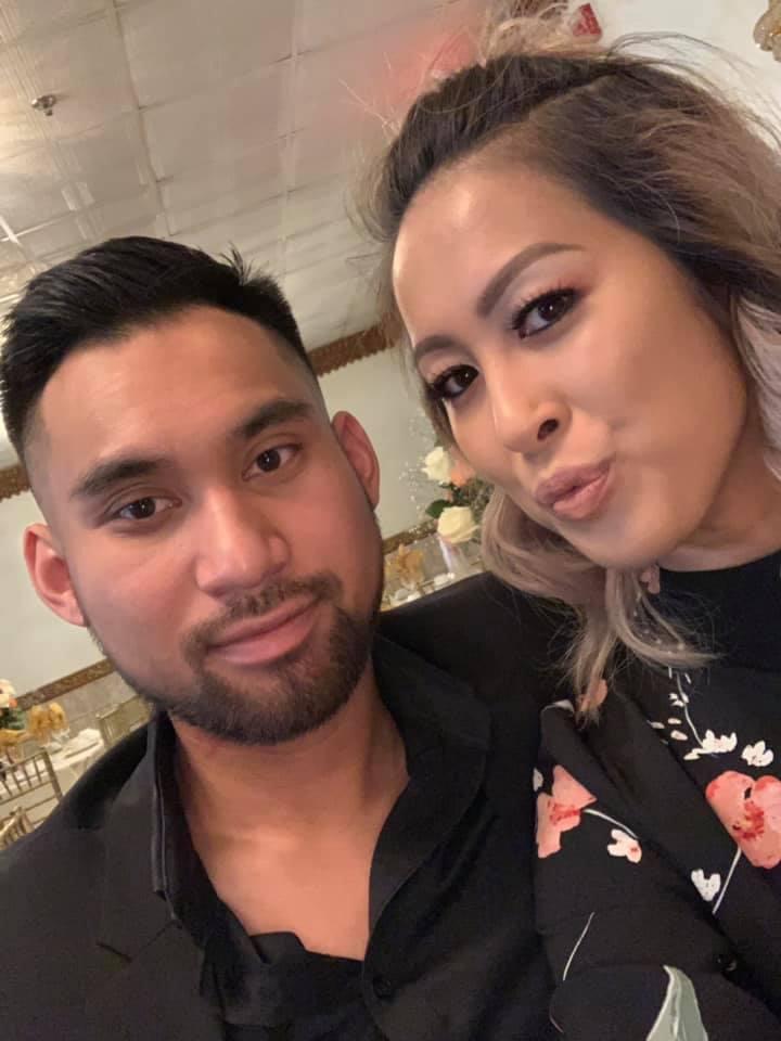 At a wedding but Sarina couldn’t drink because she was knocked up. Lol