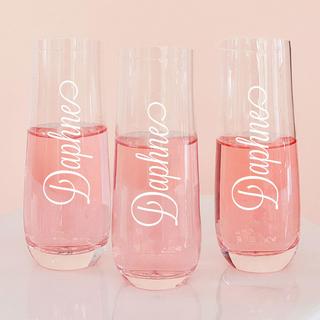 Personalized Flute with Clear Rim