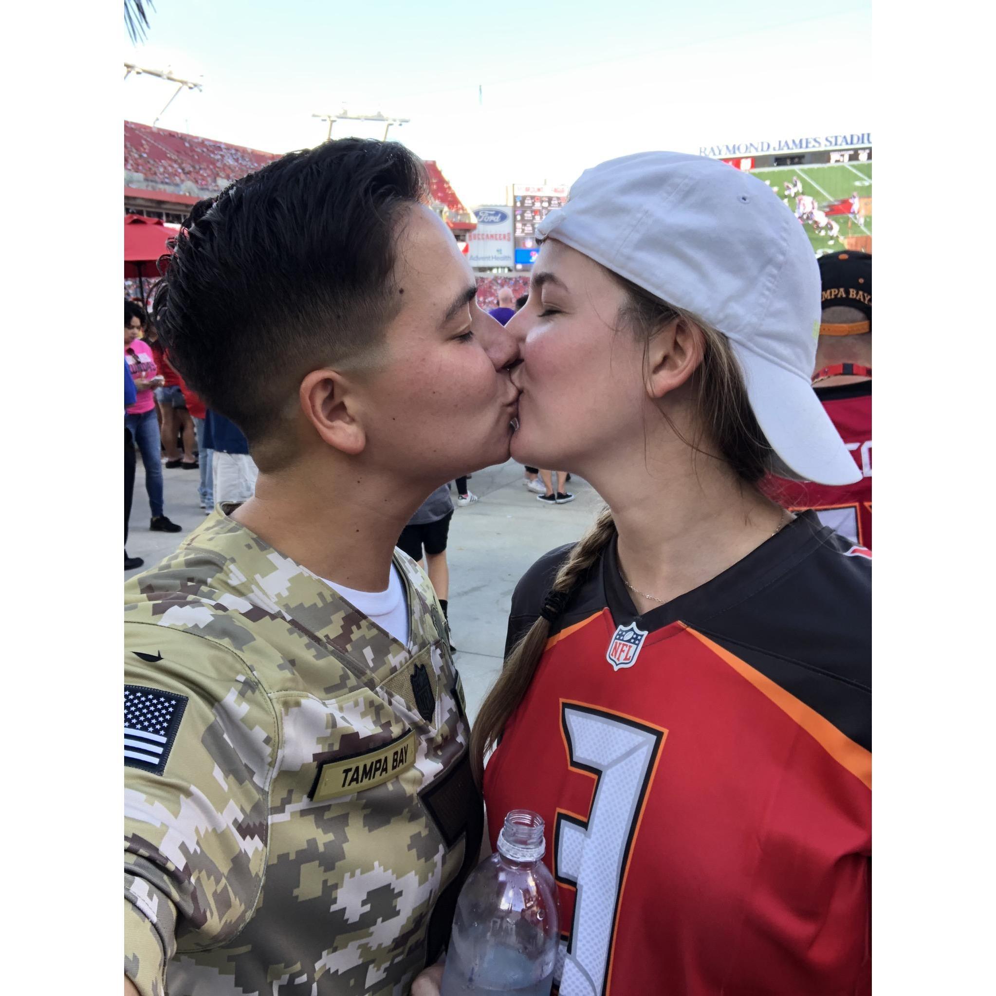 Amanda’s first time at a pro football game! #gobuccs
