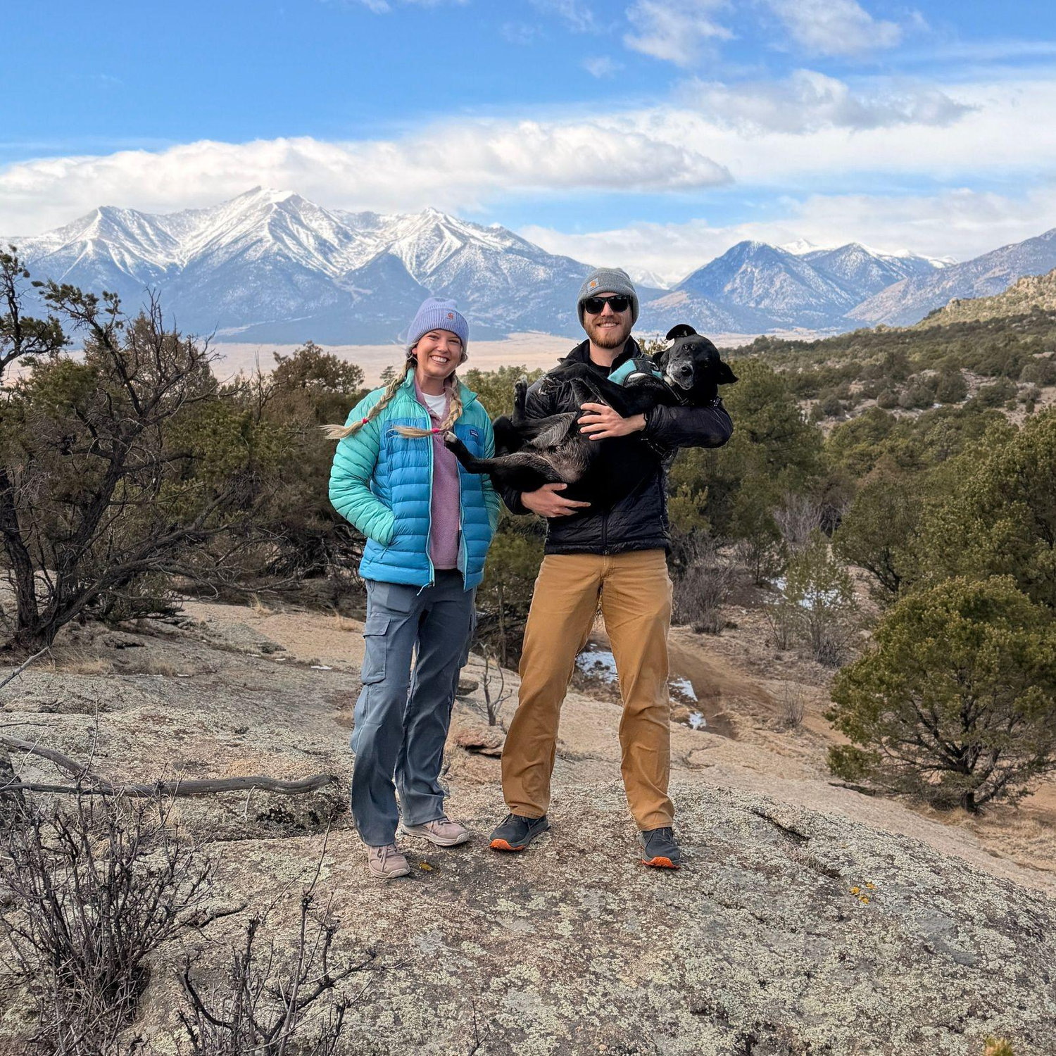 Basia and Logan with Oswald near Buena Vista, CO. (2026)