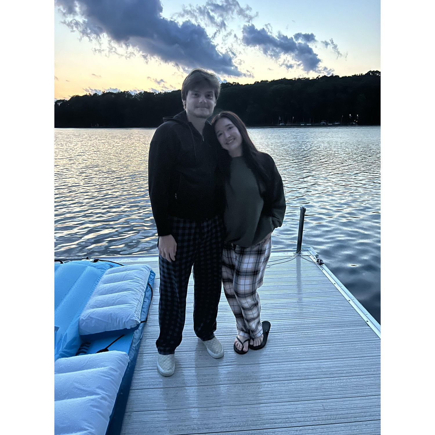 Right before Ashley caught a fish and cried so Brandon had to unhook it and set it free