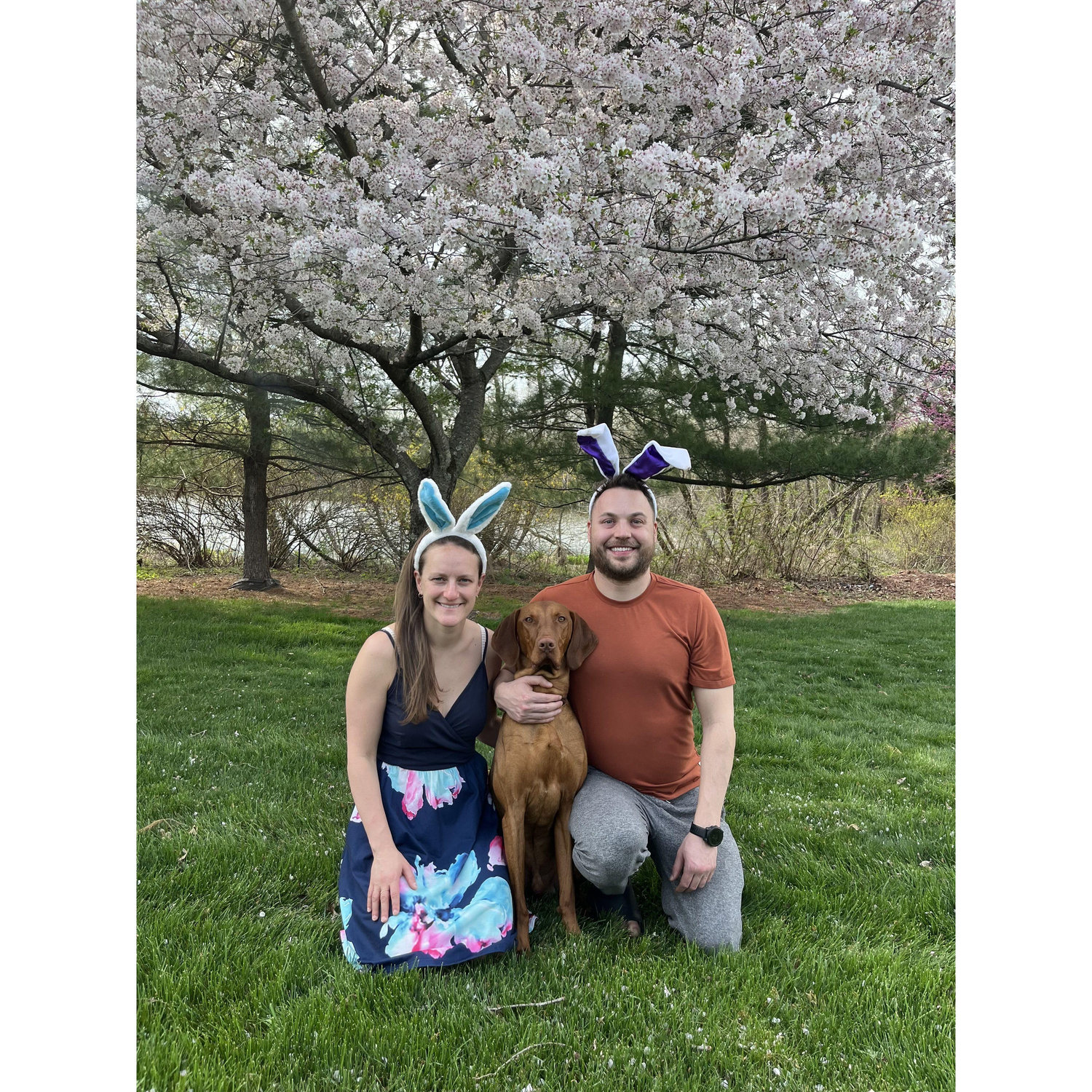 Easter bunny ears with the pups