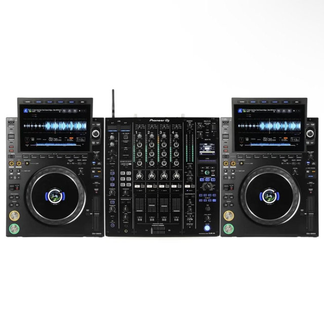 DJM-A9 DJ Mixer with 2 CDJ-3000X Media Players