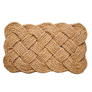 Iron Gate - Natural Jute Rope Woven Doormat 18x30 - Single Pack - 100% All Natural Fibers - Eco-Friendly - Classic Interwoven Rope Design