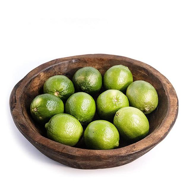 Rustic Wooden Round Dough Bowl - Bateas - Home Decoration Display Centerpiece - Bread or Fruit Bowl - Handmade & Imported from Mexico (Natural Brown)
