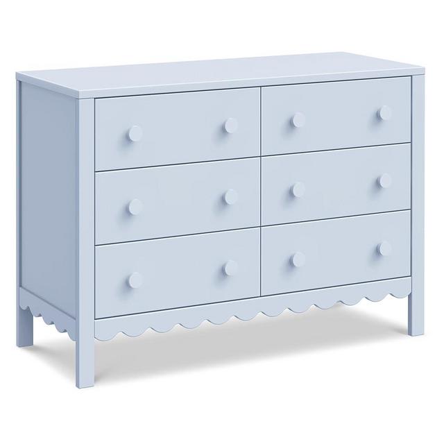 DaVinci Sammy Scallop 6-Drawer Dresser in Powder Blue