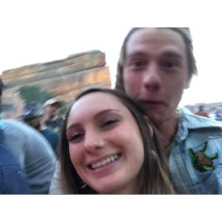 Blurry red rocks dancing picture