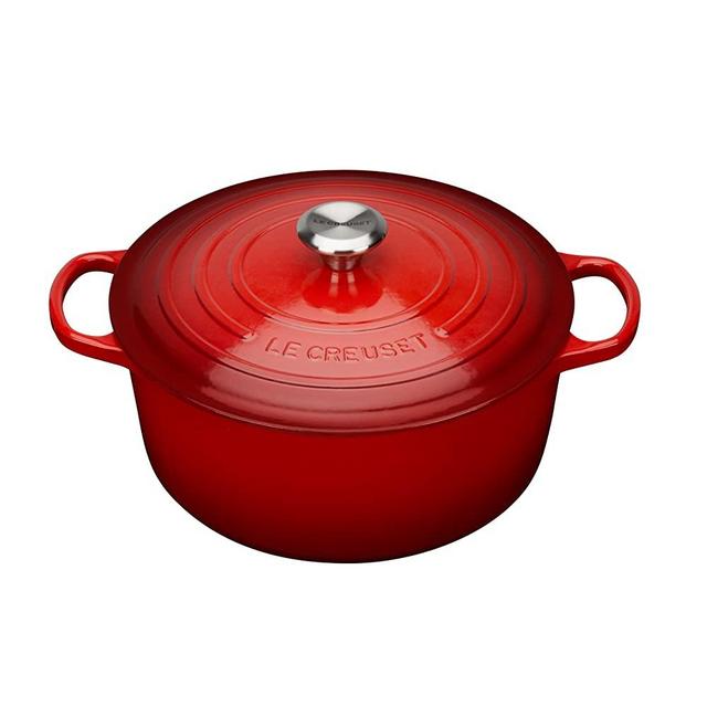 Le Creuset Enameled Cast Iron Signature Round Dutch Oven, 9 qt., Cerise