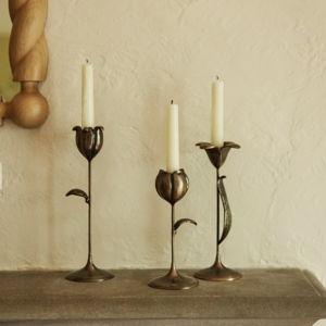 Olivia Floral Candlesticks (Set of 3) by Sarah Sherman Samuel