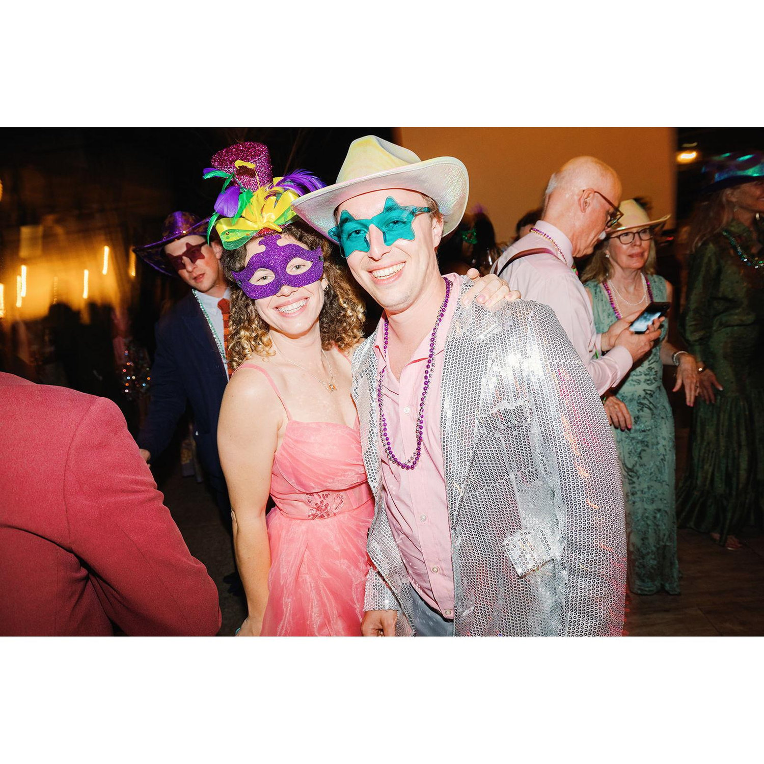 Partying at Margaret and Wick's wedding