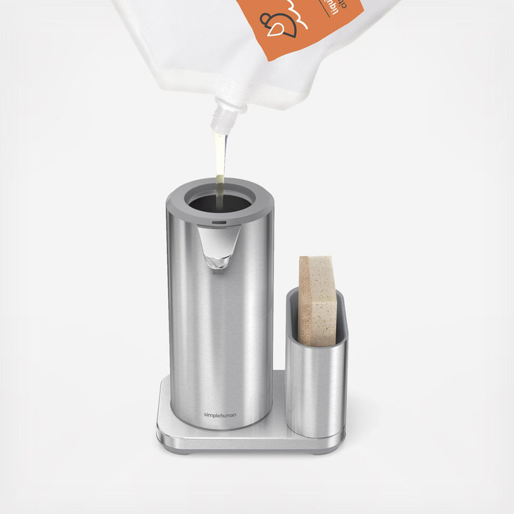 simplehuman, Stainless Steel Liquid Sensor Pump with Caddy | Zola