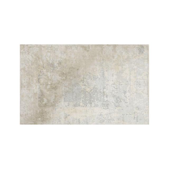 Printed Grey Abstract Rug 4x6