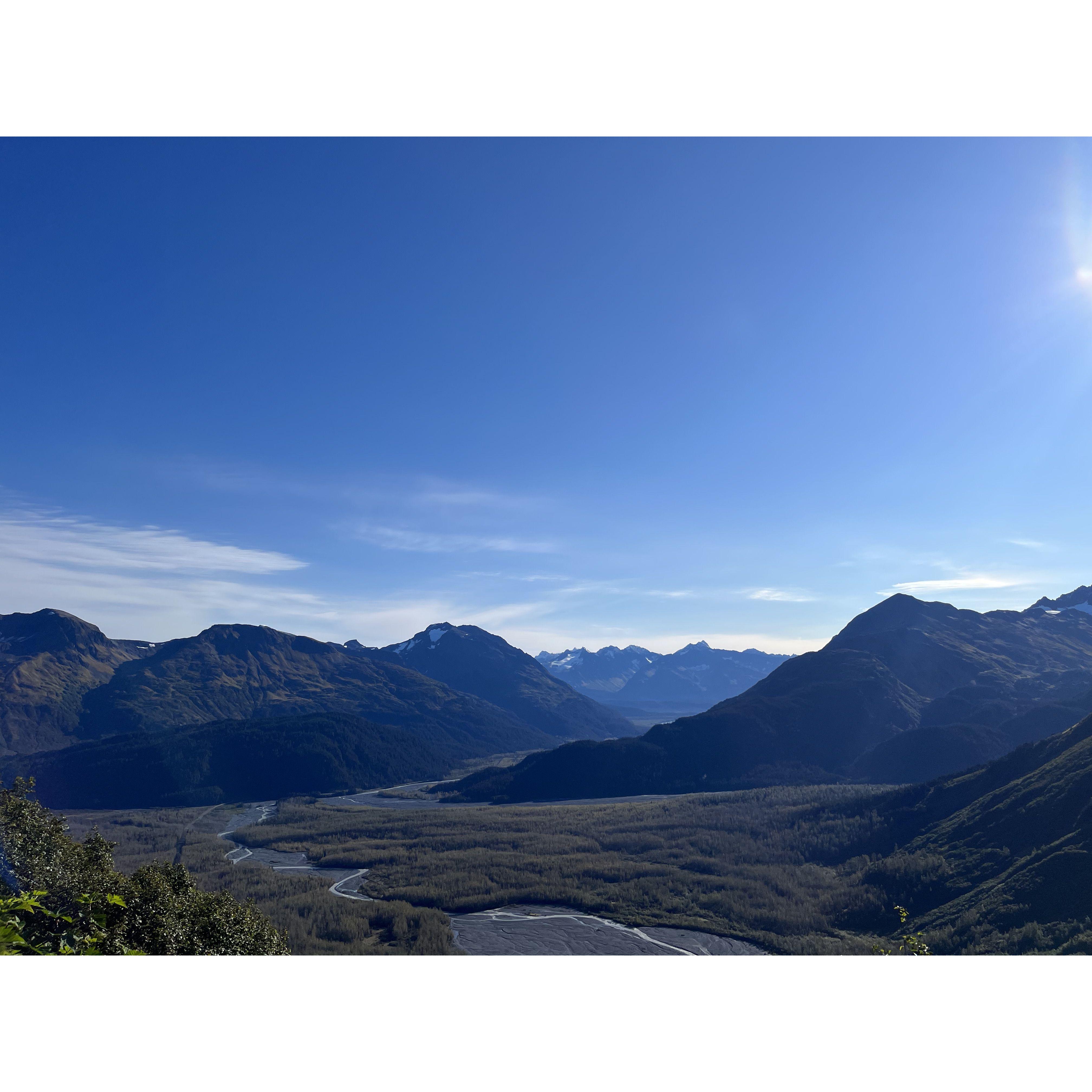 Vast and awe-inspiring mountains and rivers we saw.