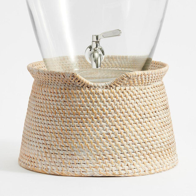 Tava Handwoven Rattan Drink Dispenser Stand - Natural