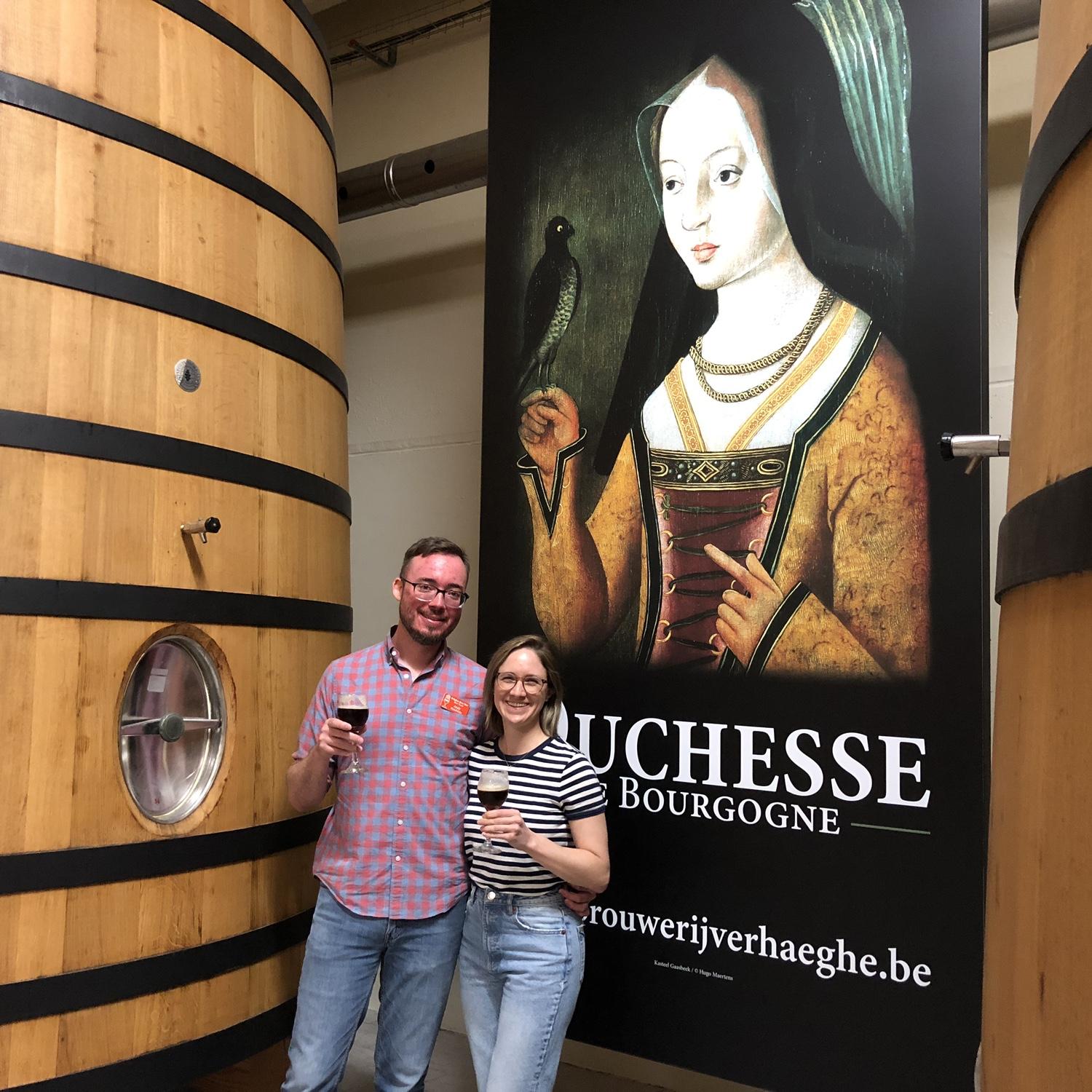 In Belgium drinking one of Ali’s favorite beers!