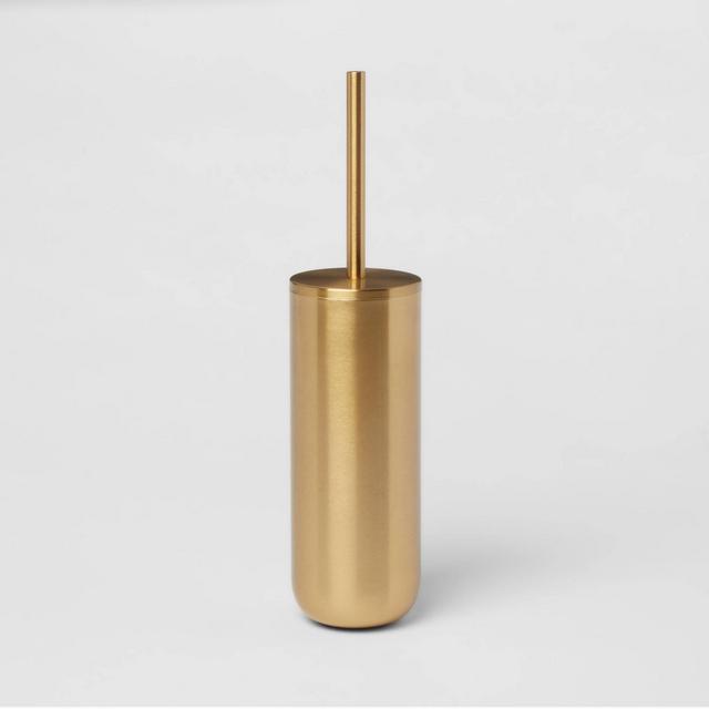 Brushed Brass Toilet Bowl Brush Gold - Threshold™